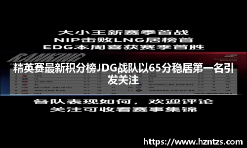 精英赛最新积分榜JDG战队以65分稳居第一名引发关注